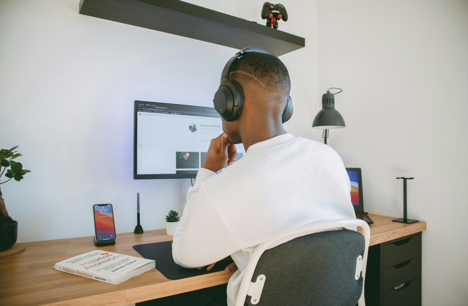 Professional budget analysis workspace with documents and calculator