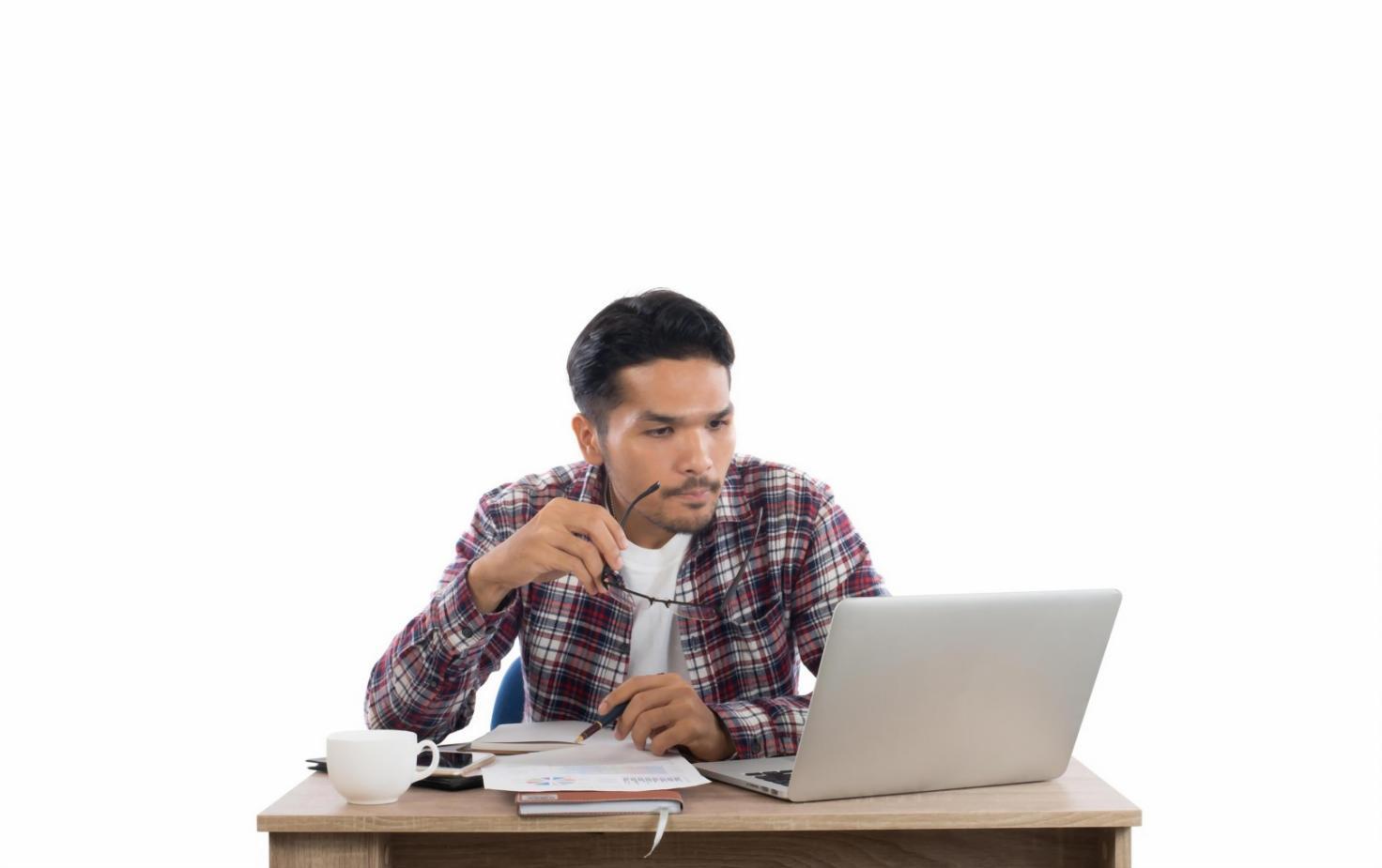 Professional reviewing financial reports